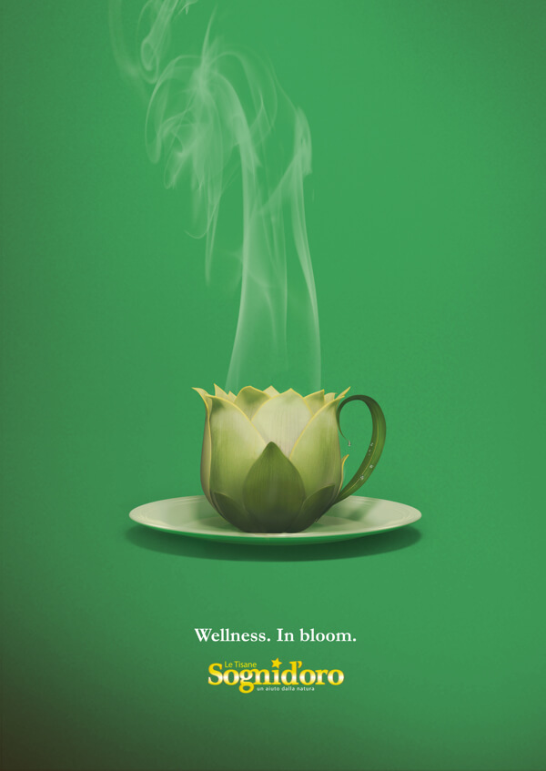  KV là tách trà là một búp hoa, thể hiện sự tinh khiết, lành mạnh cũng như bầu không khí thanh tịnh mà một tách trà có