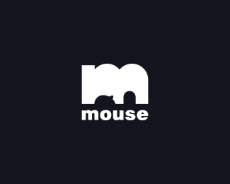 logo Mouse - dòng chữ Mouse được cách điệu, ẩn hiện một chú chuột