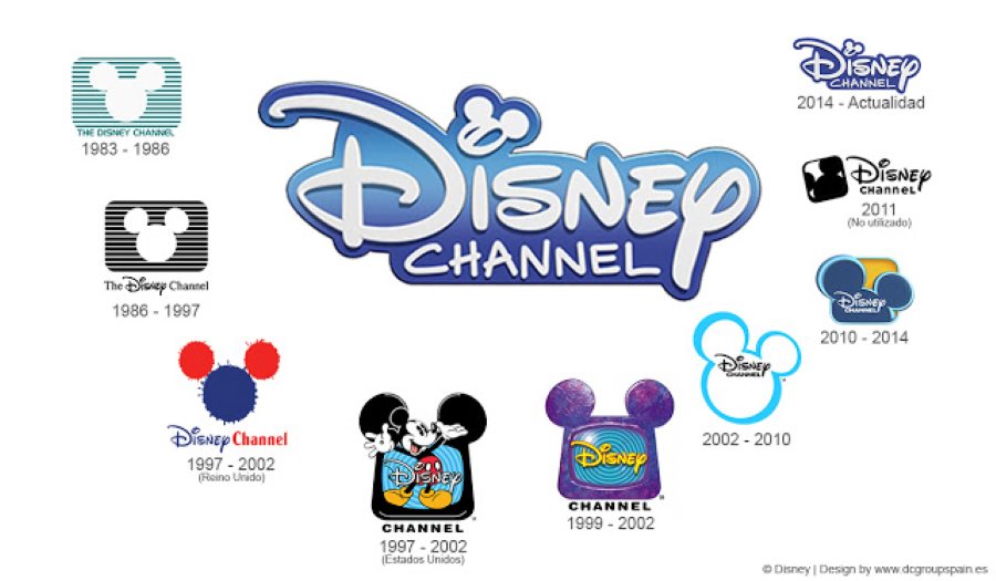 logo Disney Channel với dòng chữ Disney Channel, chiếc tai chuột Mickey