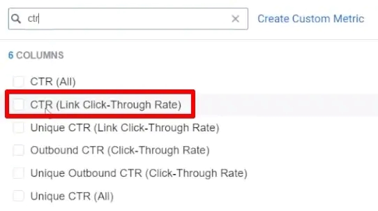 Click-Through Rate (Tỷ lệ nhấp qua liên kết)giúp lọc ra những người nhấp vào một liên kết cụ thể