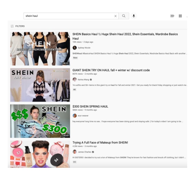 Cách Shein triển khai chiến lược digital marketing trên youtube