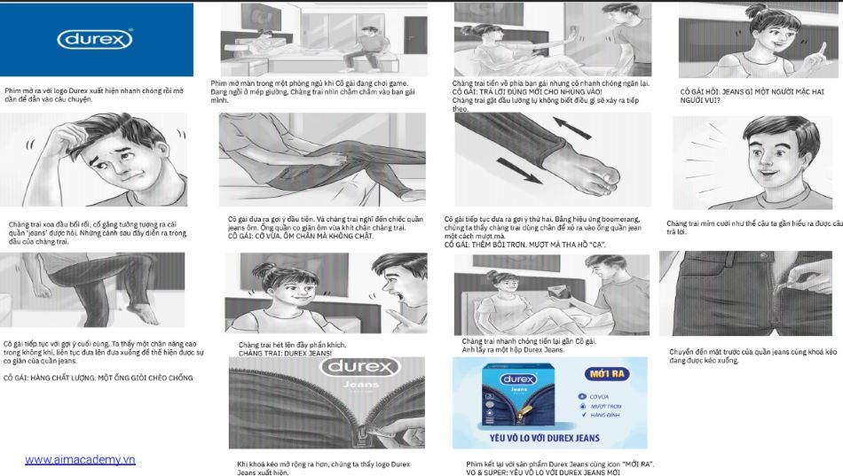 storyboard cho campaign durex