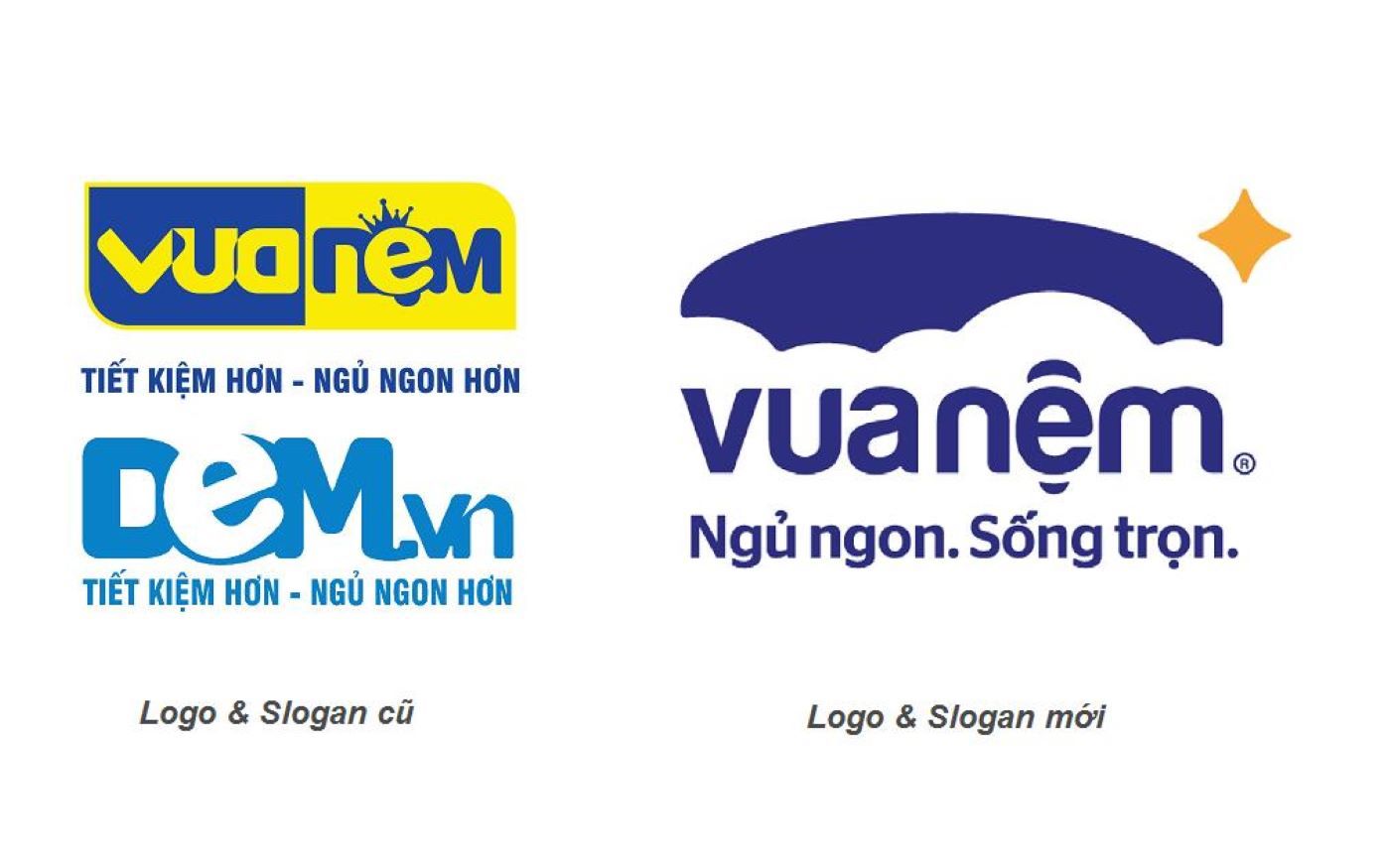 logo và slogan mới của vua nệm