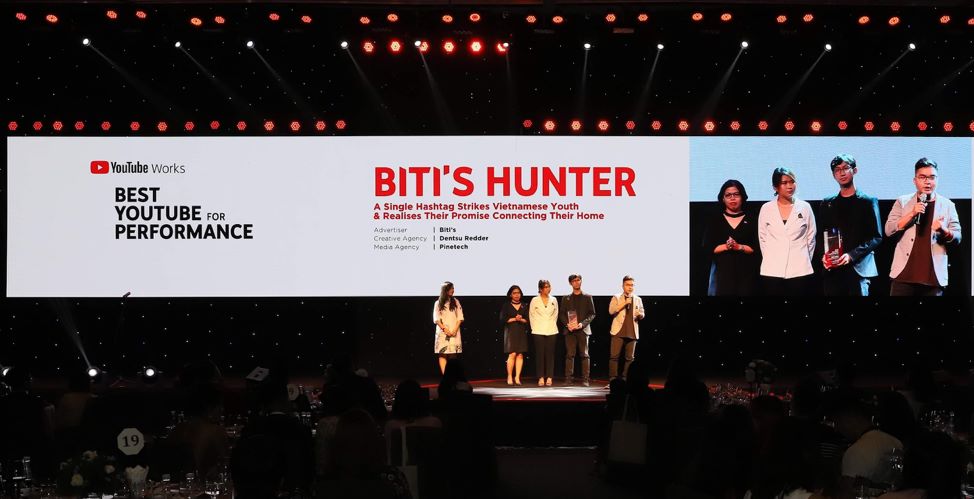 Hạng mục Best YouTube for Performance. Biti’s Hunter – A Single Hashtag Strikes Vietnamese Youth 