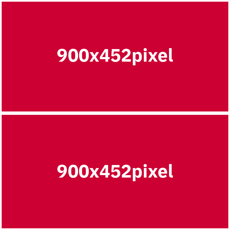 Bố cục 2 hình nằm ngang đều nhau 900 x 452 pixel
