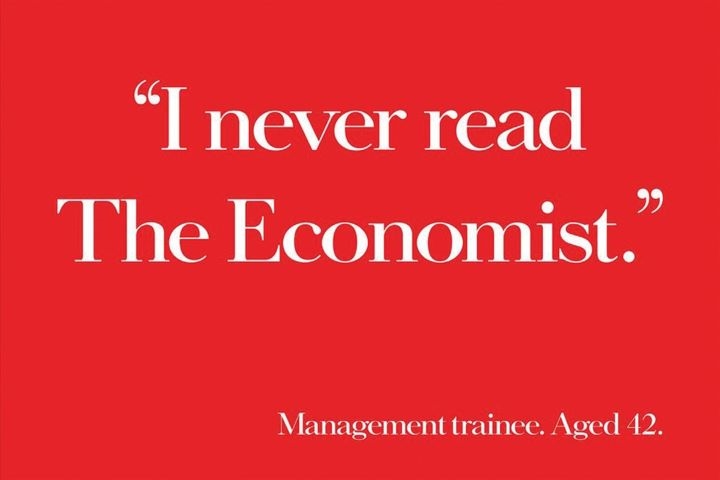 Mẫu quảng cáo văn bản của The Economist