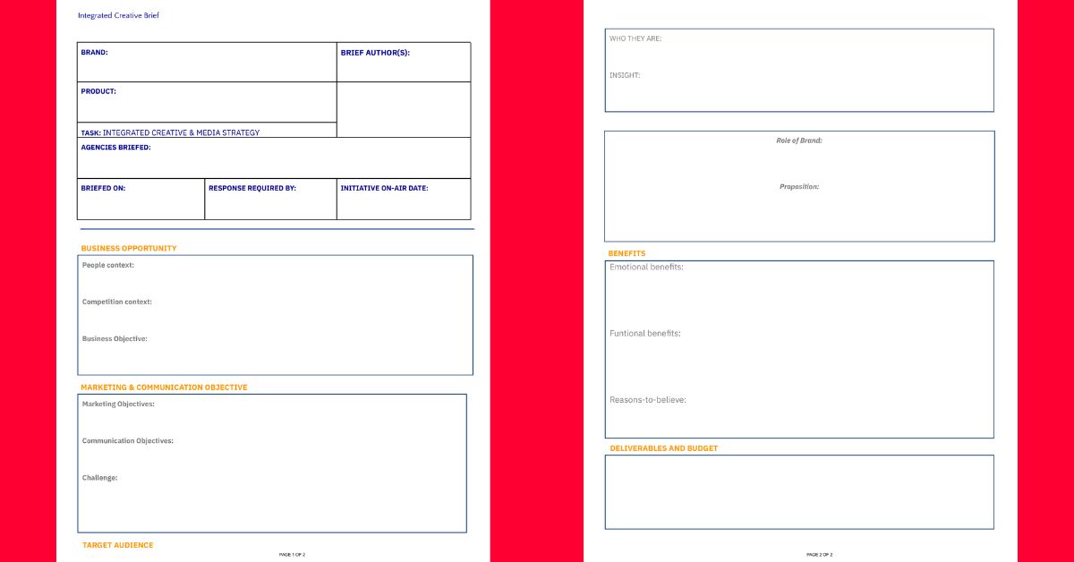 Creative brief template 