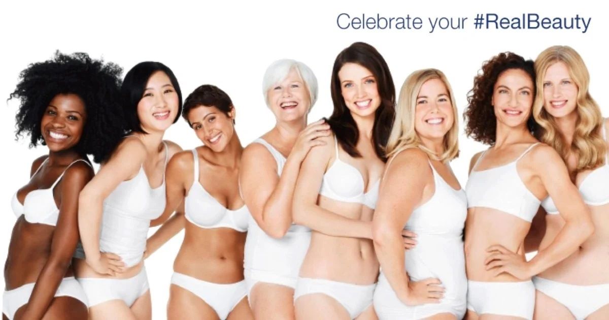 Print ad chiến dịch “Real Beauty” của Dove được ra mắt vào năm 2004