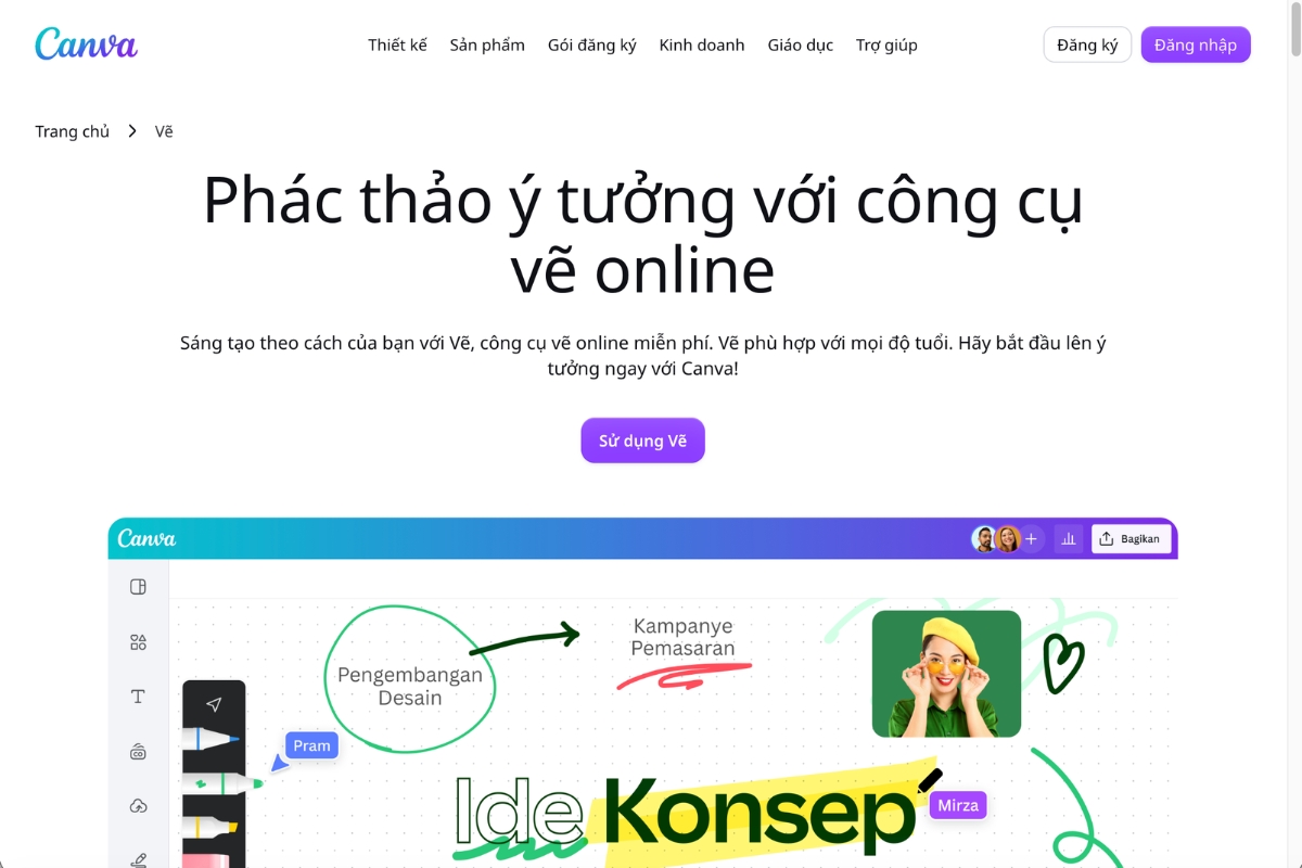 công cụ Vẽ của Canva